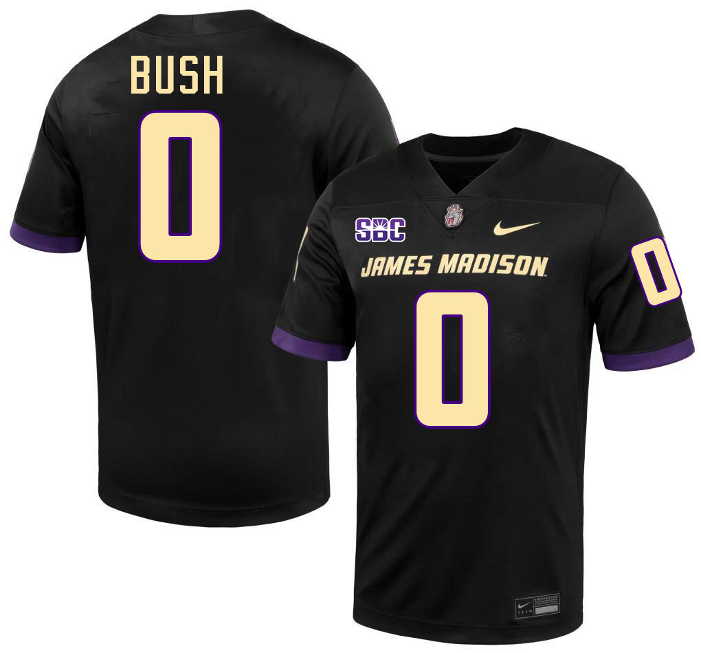 #0 Immanuel Bush JMU Jersey,James Madison Dukes Football Jerseys Stitched-Black #0 Immanuel Bush JMU Jersey,James Madison Dukes Football Jerseys Stitched-Black